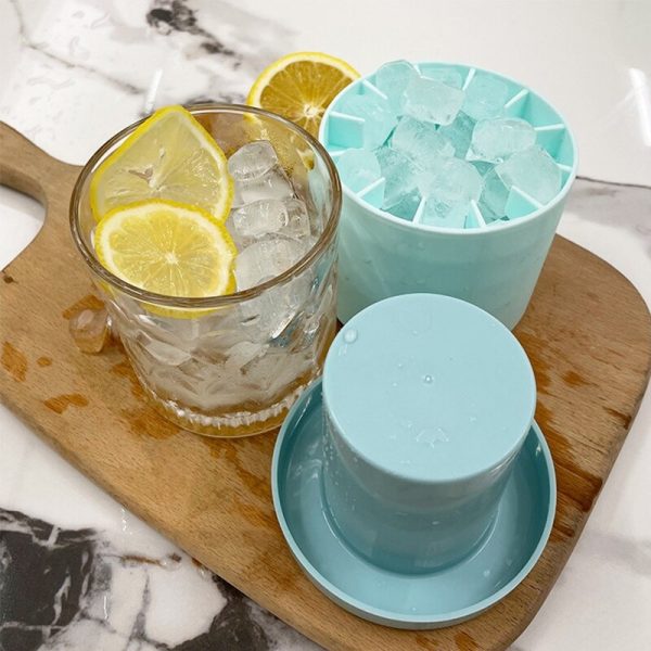 Silicone Ice Cube Maker &amp; Ice Bucket Cup Mold