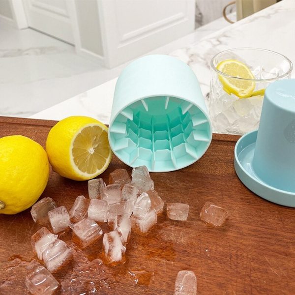 Silicone Ice Cube Maker &amp; Ice Bucket Cup Mold