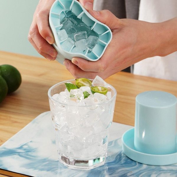 Silicone Ice Cube Maker &amp; Ice Bucket Cup Mold